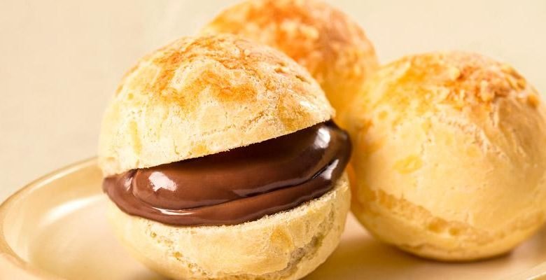 Pão de Queijo Recheado com Nutella