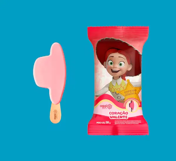 Picole Disney Jessie Morango Com Baunilha 58g