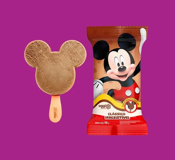 Picole Disney Mickey Cacau Ao Leite 58g