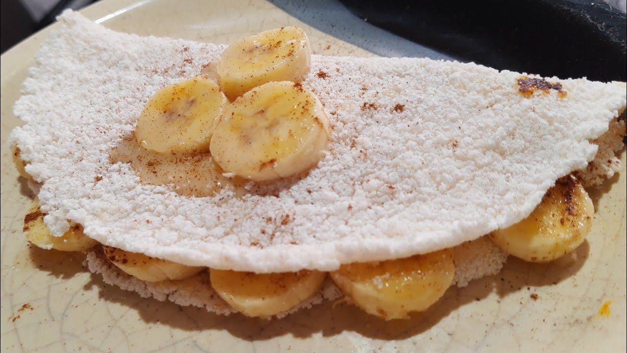 Tapioca com Mussarela, Banana e Canela